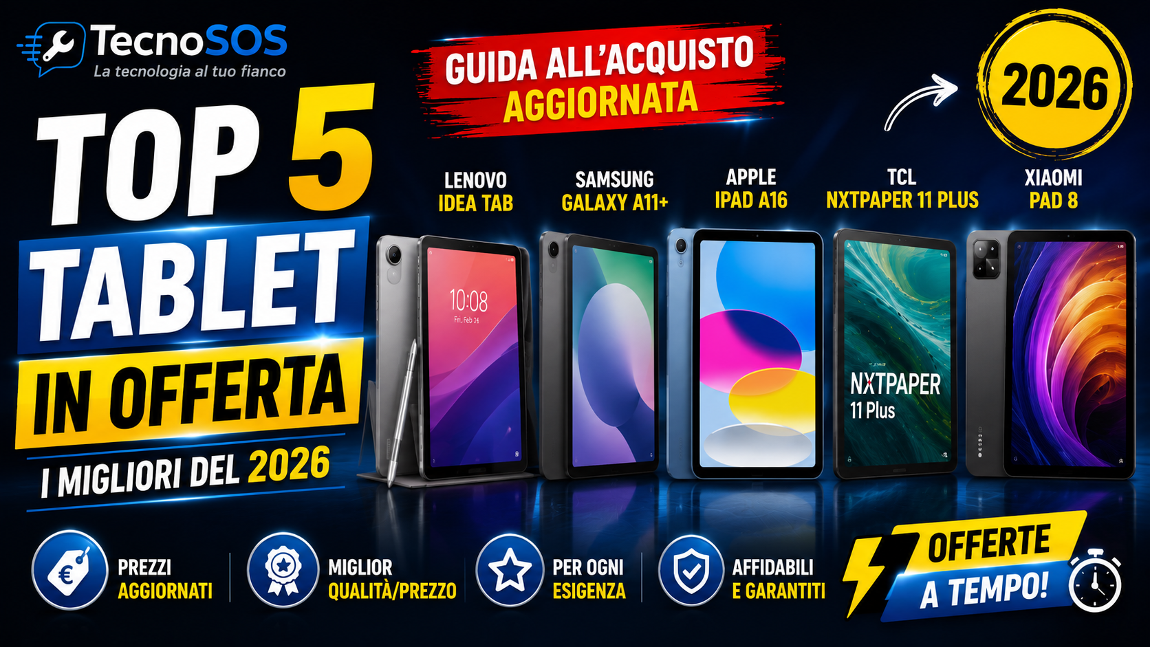 Guida all’Acquisto Tablet 2026: Quale Scegliere? TOP 5 in Offerta
