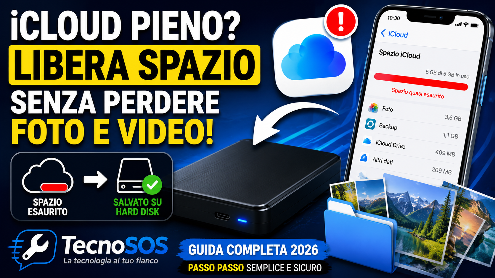 Come salvare i dati di iCloud su un hard disk esterno e liberare spazio | Guida completa 2026