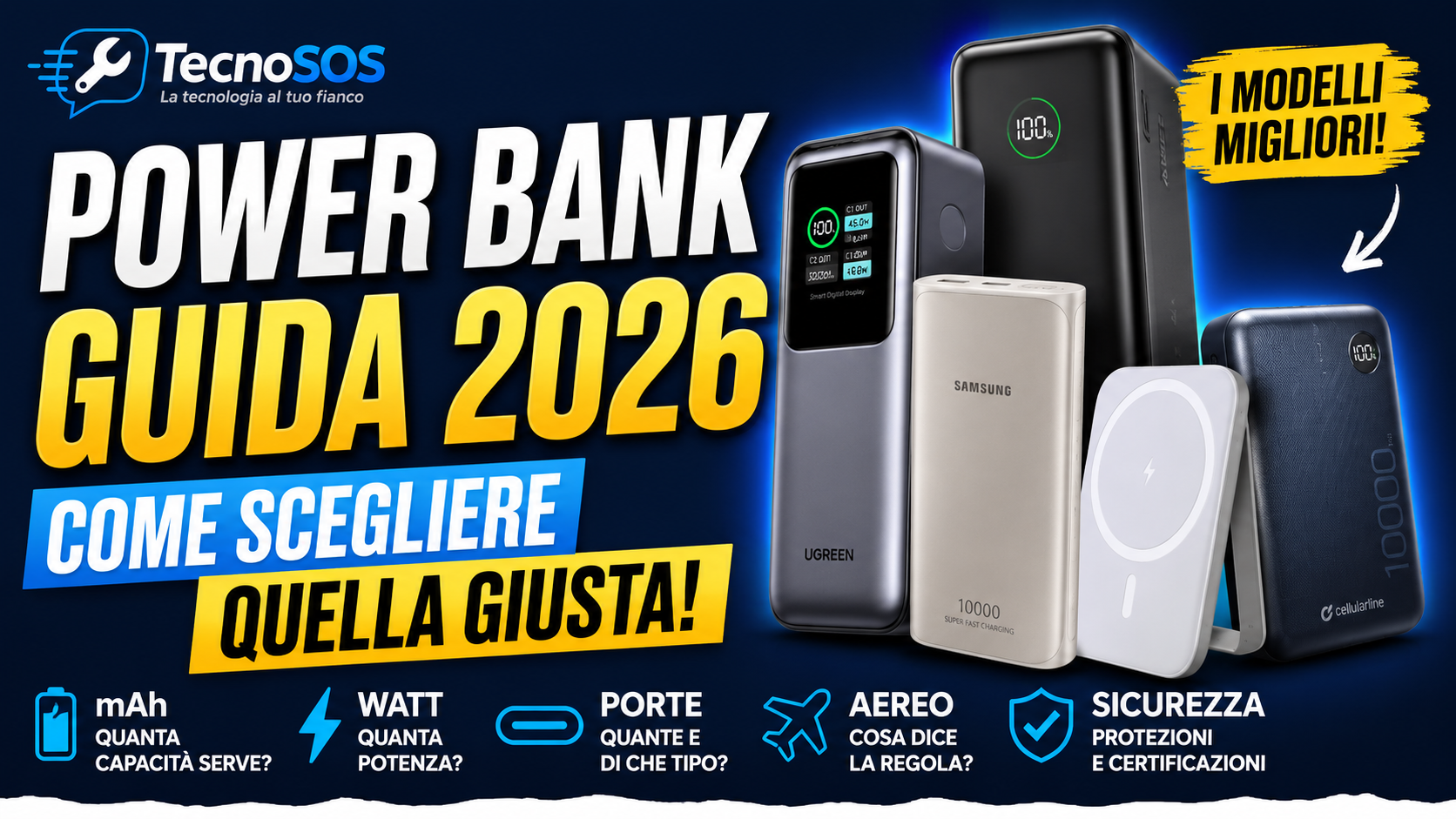 Come scegliere il power bank giusto nel 2026: guida completa ai migliori modelli