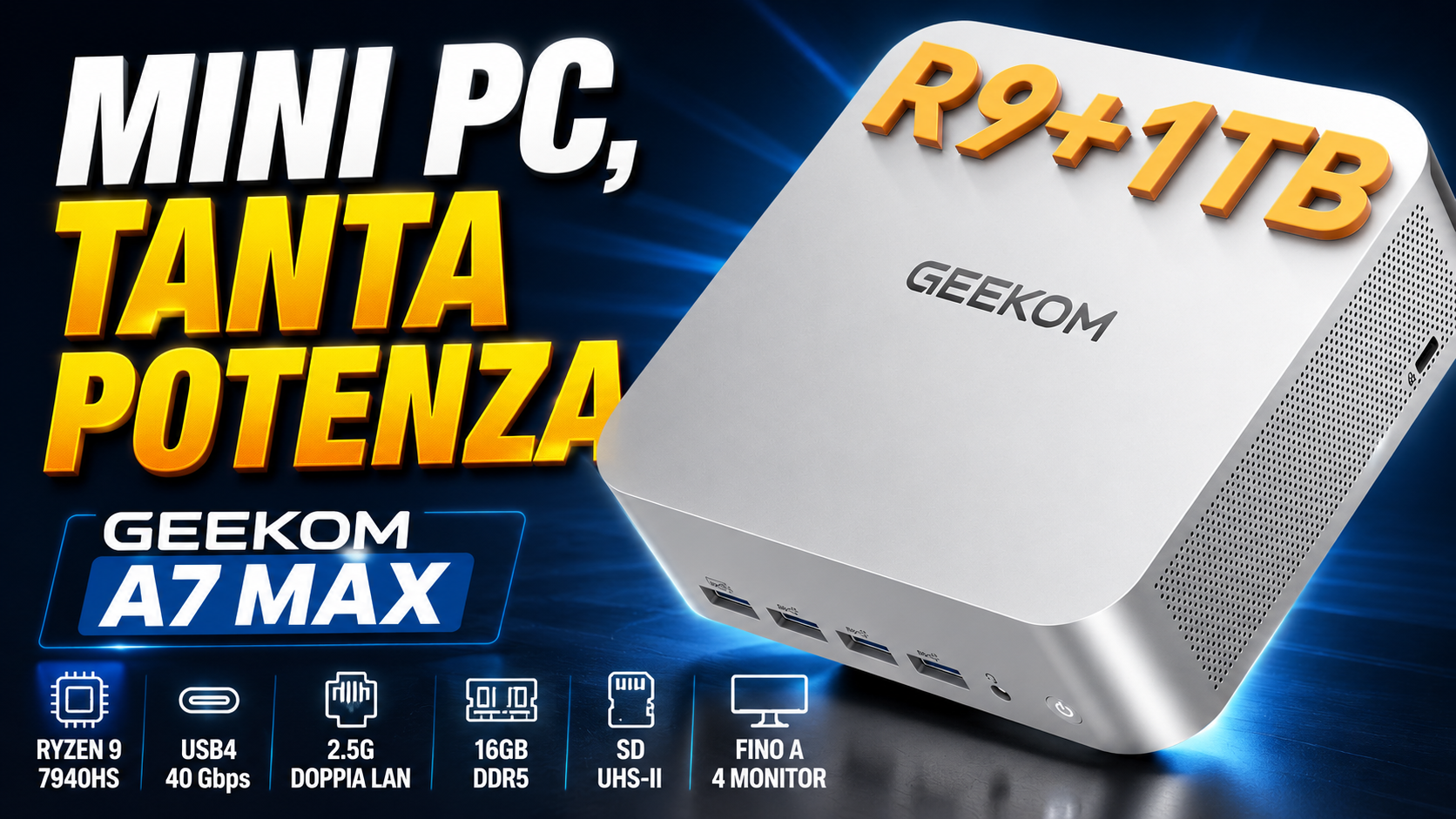 GEEKOM A7 Max recensione: un mini PC con tanta potenza in pochissimo spazio