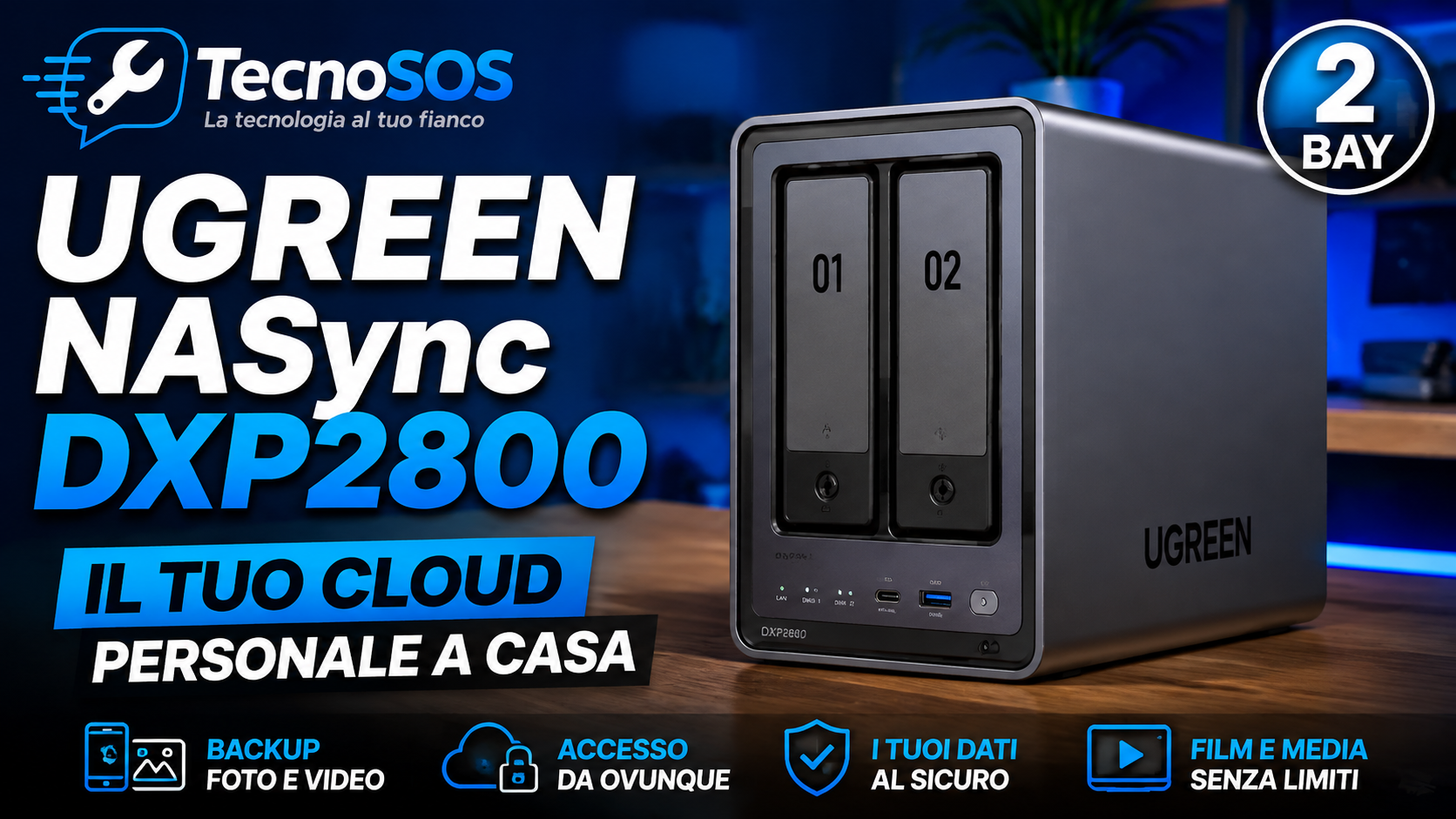 UGREEN NASync DXP2800 recensione: il cloud personale per foto, backup e documenti