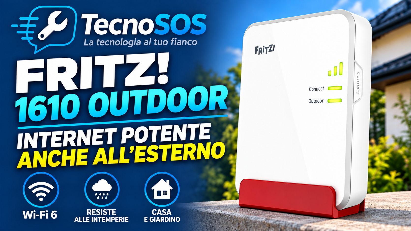 FRITZ!Repeater 1610 Outdoor recensione: come portare il Wi-Fi in giardino o in terrazza