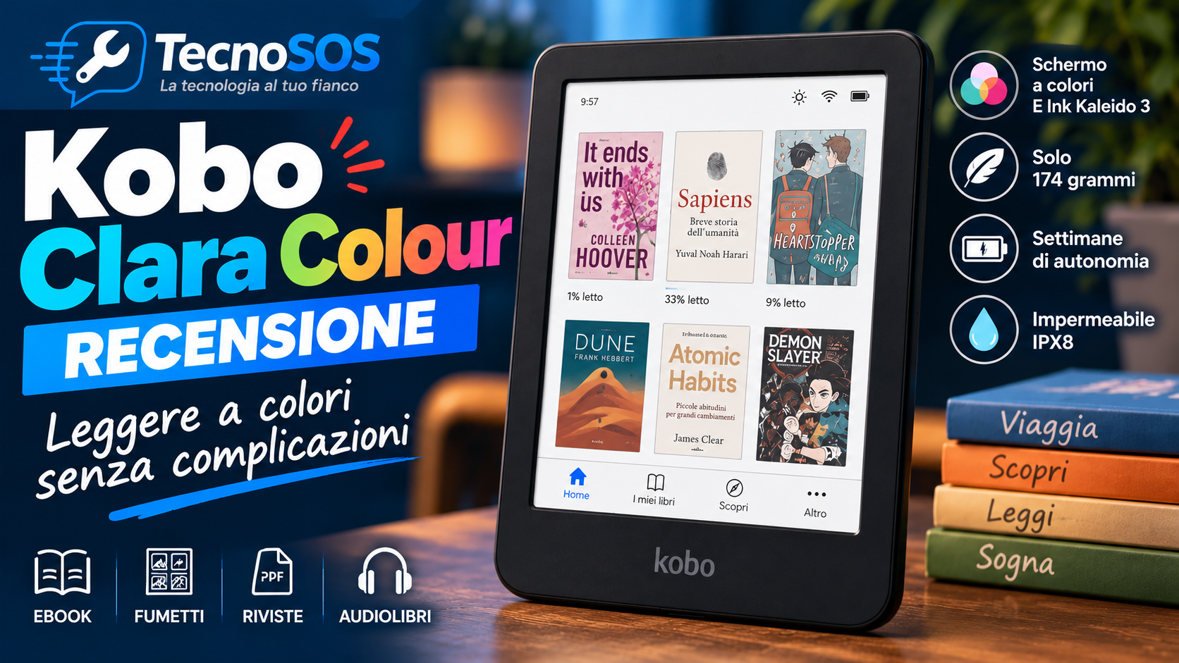 Kobo Clara Colour recensione: leggere a colori senza complicazioni